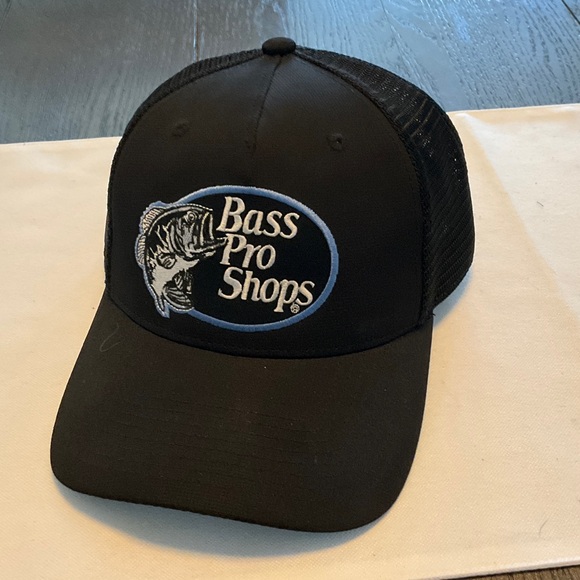 Bass Pro Shops Black and Blue Logo Hat - Picture 1 of 3